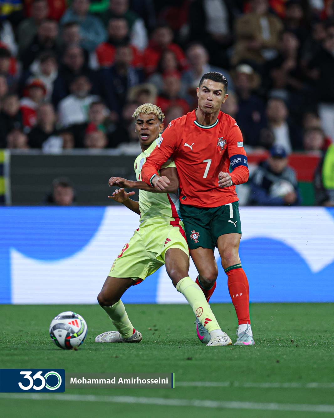 عکس رونالدو با جام لیگ ملت های اروپا