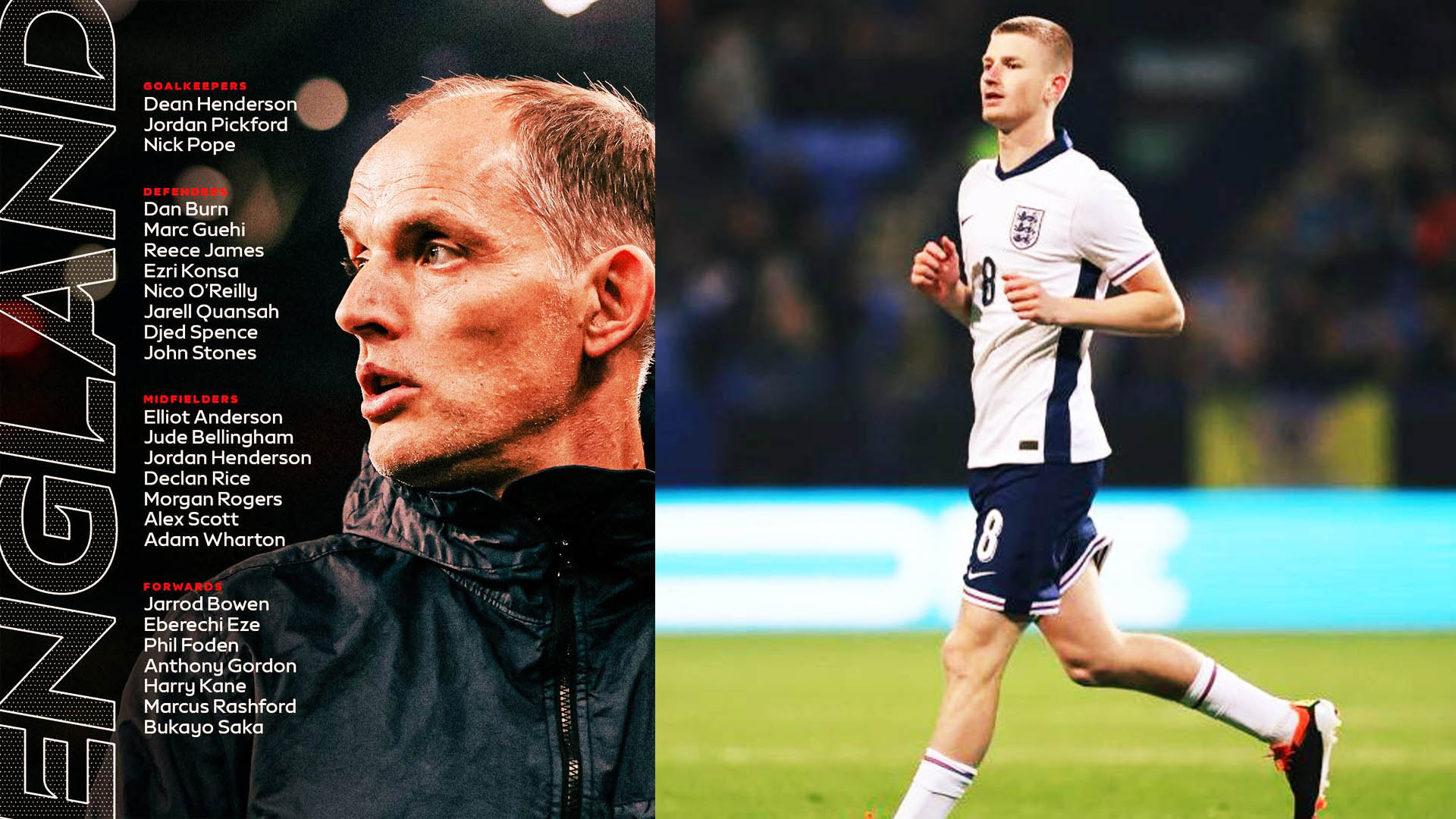 لیست تیم ملی انگلیس برای فیفادی؛ آزمون و خطا در راستای جوانگرایی