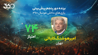 معرفی برنده پیش‌بینی هفته پنجم لیگ برتر ایران؛ ثبت رکورد خارق‌العاده و برد 20 میلیونی!