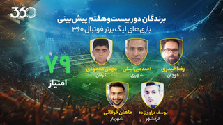 معرفی برنده‌های هفته بیست‌وهفتم پیش‌بینی لیگ برتر ایران در فوتبال 360؛ مویرگی‌ترین رقابت فصل!