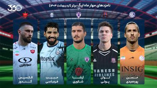 نامزدهای بهترین مهار ماه لیگ برتر از نگاه فوتبال ۳۶۰ (اردیبهشت ۱۴۰۴)