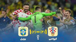 خلاصه بازی کرواسی ۱-۱ (۴-۲) برزیل (گزارش انگلیسی)