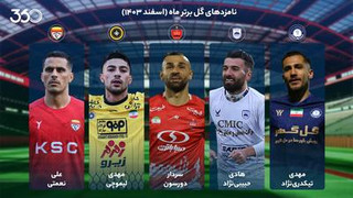 نامزدهای بهترین گل ماه لیگ برتر از نگاه فوتبال ۳۶۰ (اسفند ۱۴۰۳)