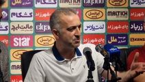کنفرانس کمالوند، سرمربی صنعت نفت؛ «گل اول استقلال شیرازه تیم ما را بر هم زد»