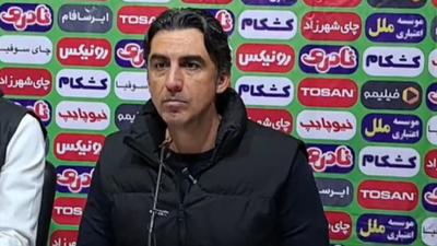 ویدئو | کنفرانس رحمتی، سرمربی خیبر؛ «مشکل گلزنی، مشکل فوتبال ایران است»